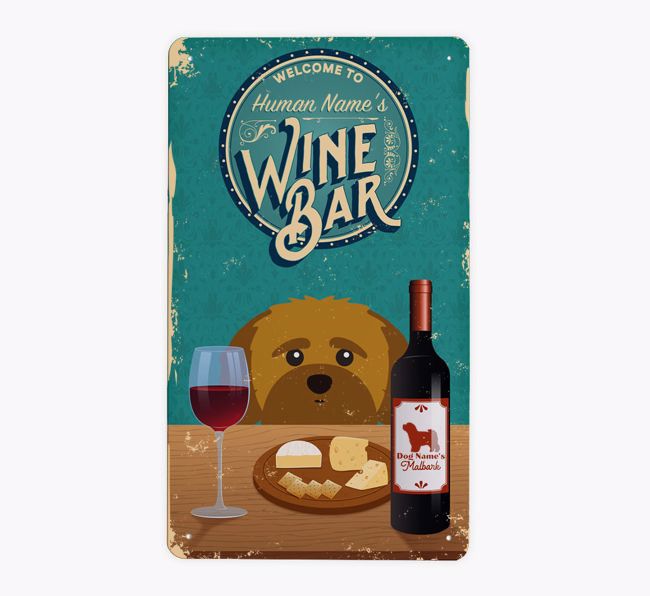 Wine Bar: Personalised {breedFullName} Metal Sign